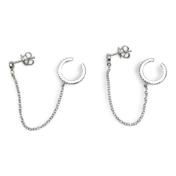 Earrings - cuff Silver